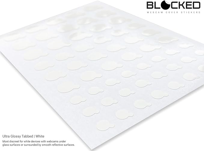 BLOCKED Stackable Webcam/Camera Vinyl Covers | 57 TabbedLow-Tack Restickable - Image 2