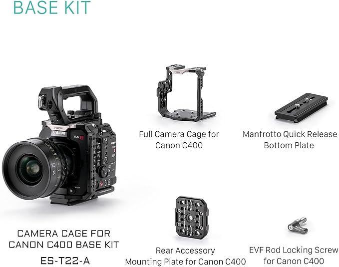 Tilta Camera Cage Kit for Canon C400 | Mounts via Arri Rosette, NATO Rail - Image 10