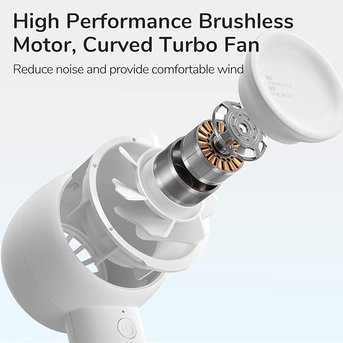 JISULIFE Mini Portable Fan-Bladeless Safe Design, Powerful Turbo Handheld Fan - Image 5