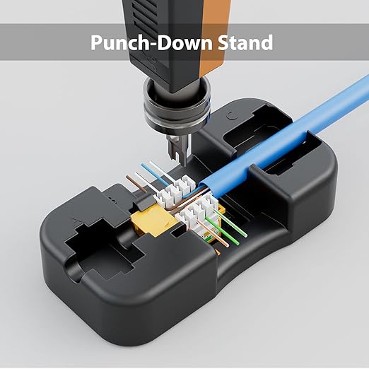 iwillink 10Gbps Cat6 Keystone Jack and Punch-Down Stand, RJ45 Ethernet Keystone - Image 2