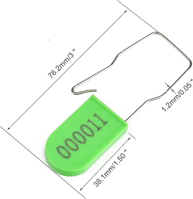 100PCS Plastic Padlock Security Seals Metal Wire Padlocks Electric Meter - Image 3