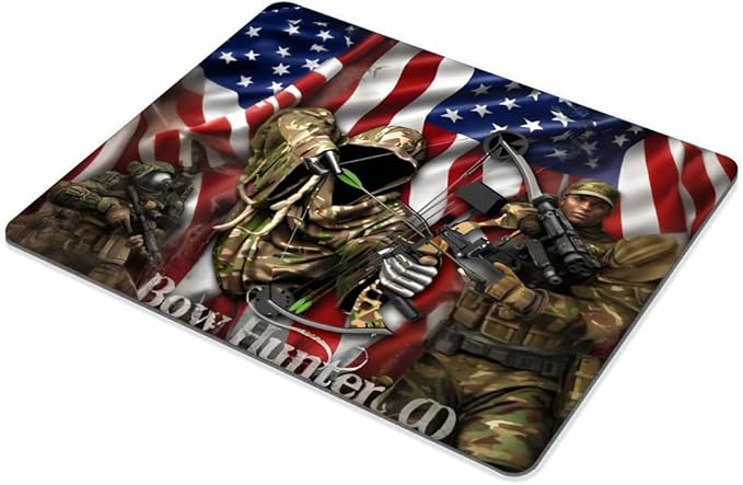 Bow Hunter American Flag Camo Mouse pad Customized Mousepad Non-Slip Rubber - Image 4