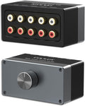 Cubilux AS-R4 4-Channel RCA Audio Selector, Bidirectional 4-Way Stereo RCA Aux by Cubilux