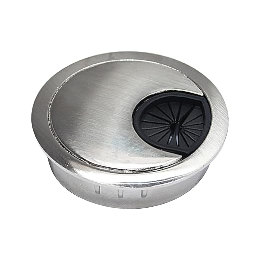 1 Pcs Desk Grommet 2" / 50 mm, Desk Cord Hole Cover, Cable Grommet Metal Zinc by EASYEAH