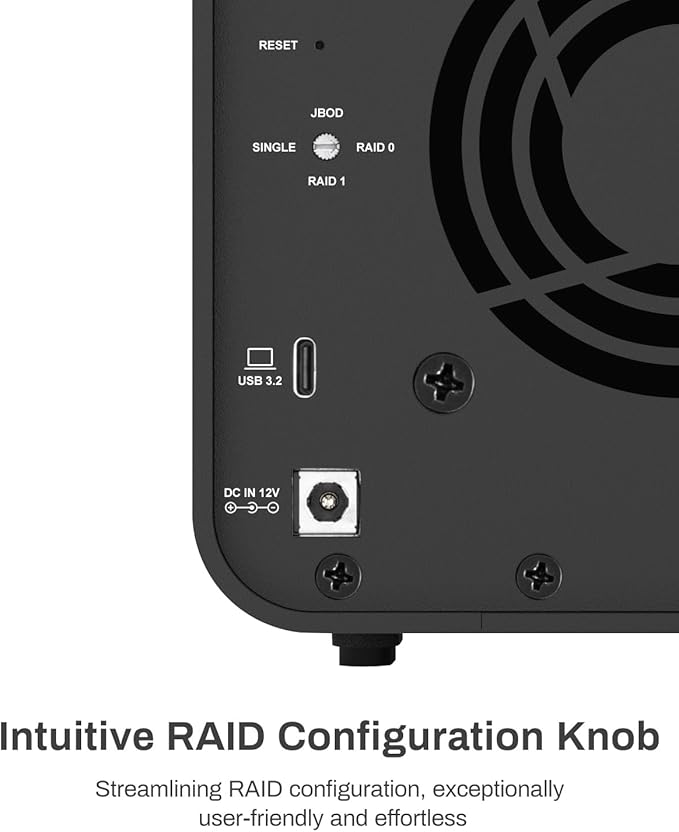 TERRAMASTER D2-320 2Bay USB 3.2 Gen 2 RAID Storage - Image 3