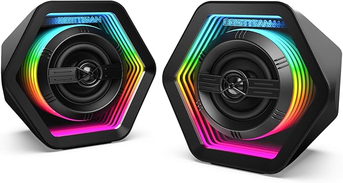 BESTISAN Computer Gaming Speakers by BESTISANAudioSpeakers
