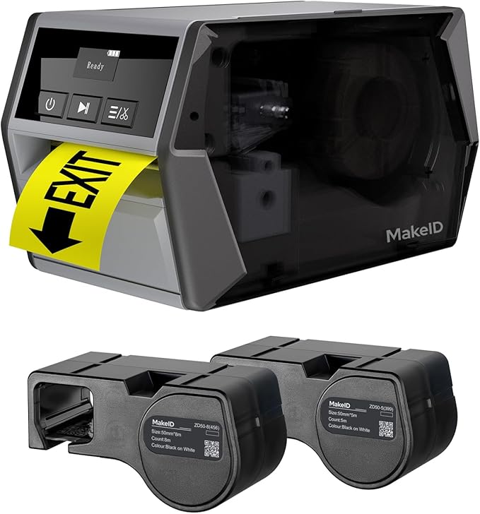 Makeid D50 Industrial Label Printer, Desktop Label Maker 2" Print Head by MakeID