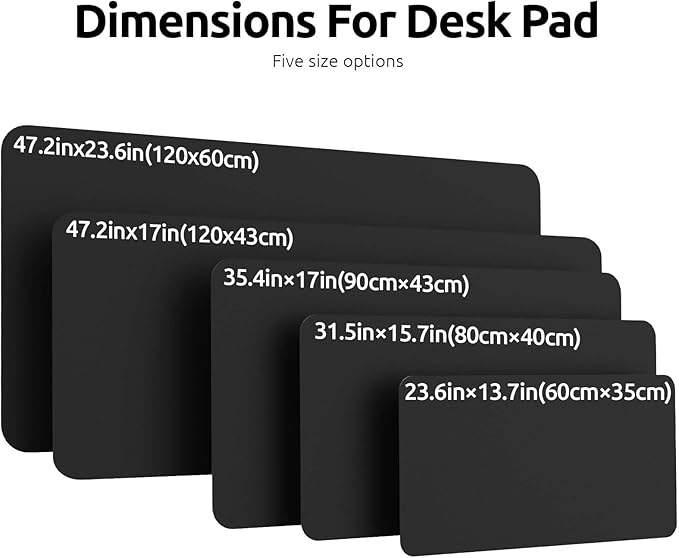 YSAGi Leather Desk Protector, Office Mat, Large Mouse Mat, Non-Slip PU Leather - Image 4