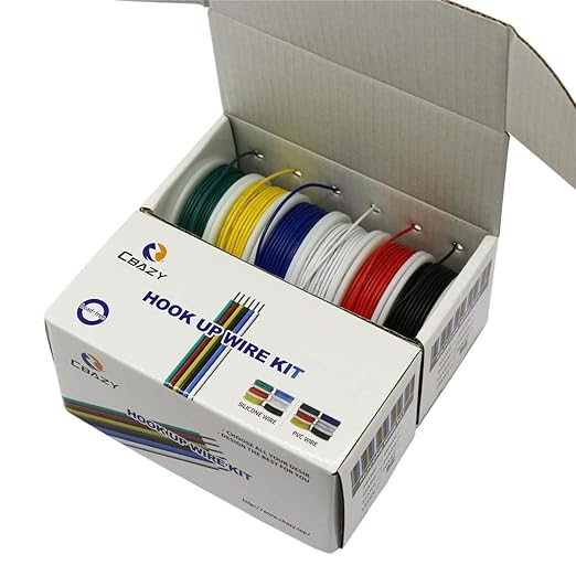 Hook up Wire Kit 24 Gauge 6 Colors 32.8 feet Each Electrical Wire 24 AWG PVC - Image 4