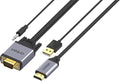 VGA to HDMI Cable. VGA Male to HDMI Male Converter by ONTEN