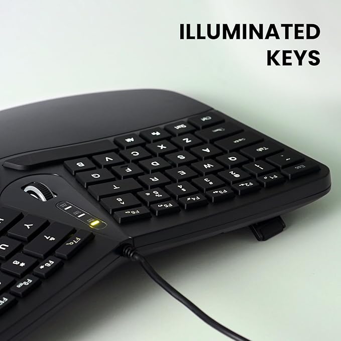 Perixx PERIBOARD-330B, Wired Ergonomic Keyboard - Image 4
