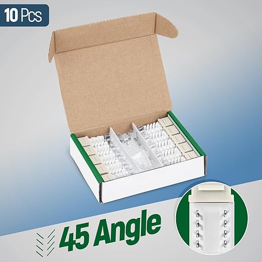 Everest Media Solutions 45° Angled CAT6A Keystone Jack in Ivory - Image 2