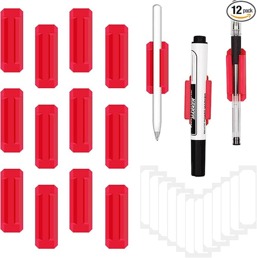 12 Pack Pen Holder for Desk, Silicone Pencil Holder by clbutgeOrganizer