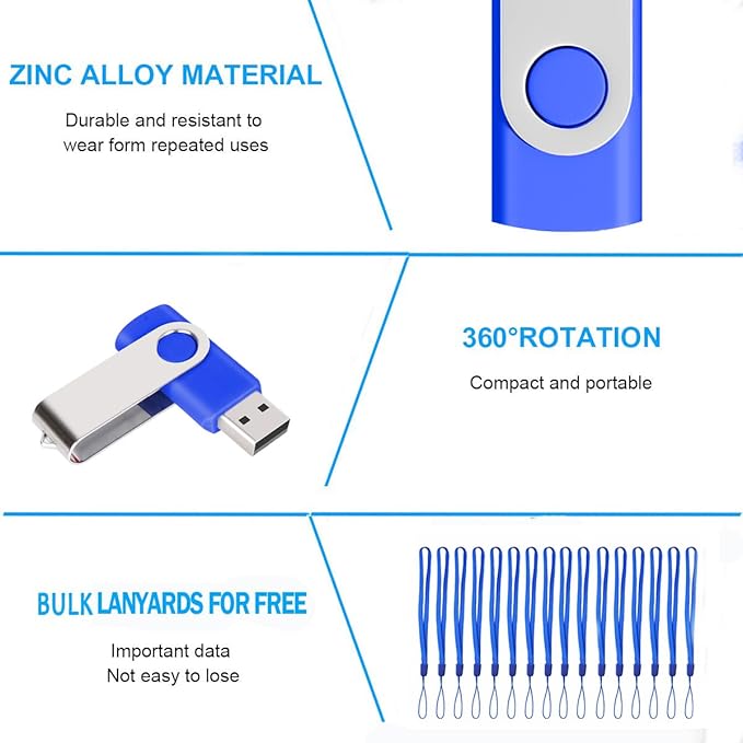 100Pack of 16GB Bulk Flash Drives EASTBULL Flash Drives Pack USB 2.0 Thumb - Image 5