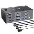 HDMI Displayport KVM Switch 3 Monitors 2 Computers 8K@60Hz 4K@144Hz, 3 Monitor by Unknown
