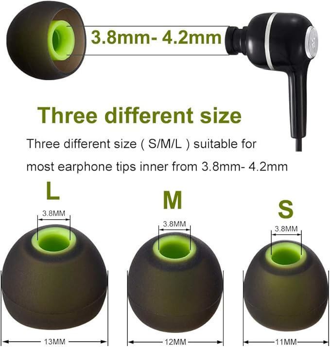 Earbud Tips Soft Silicone Earbuds Replacement Tips Fit - Image 3