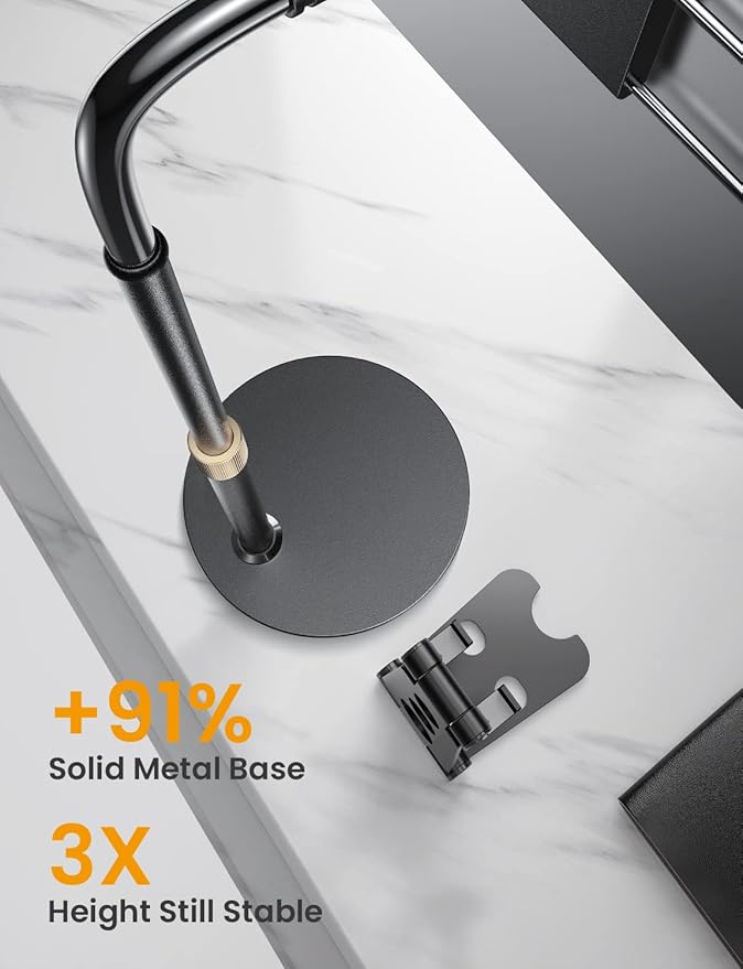 LISEN for iPad Stand for Desk Portable Monitor Adjustable Tablet Stand - Image 3