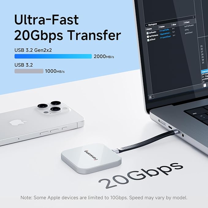 2TB Magnetic External SSD, 2000MB/s Type-C USB 3.2 Gen 2x2 Portable SSD - Image 3