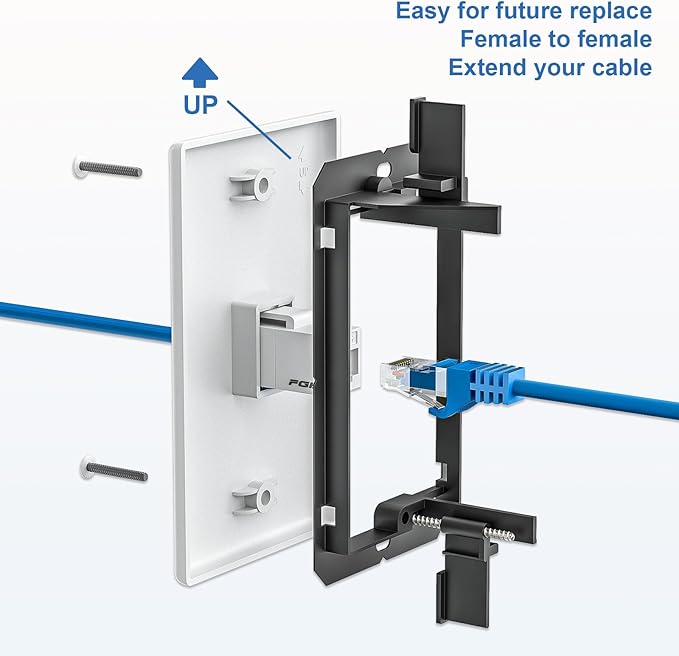 FGB 1-Port Keystone Wall Plate, - Image 4