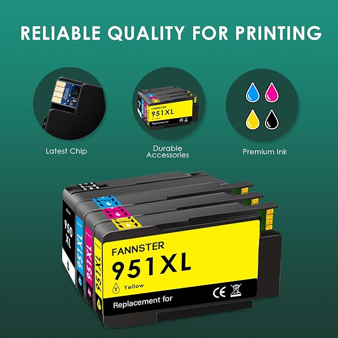 950XL 951XL Ink Cartridges Combo Pack Replacement - Image 4