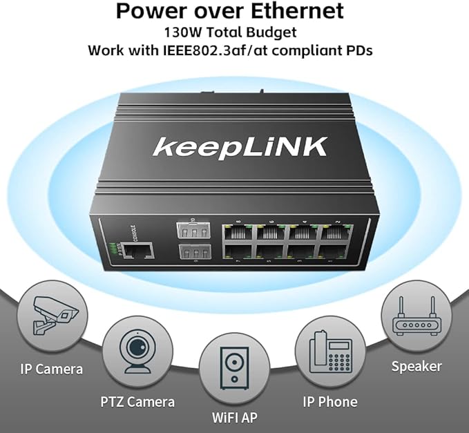 10-Port Industrial Gigabit PoE Switch, Managed - Image 6