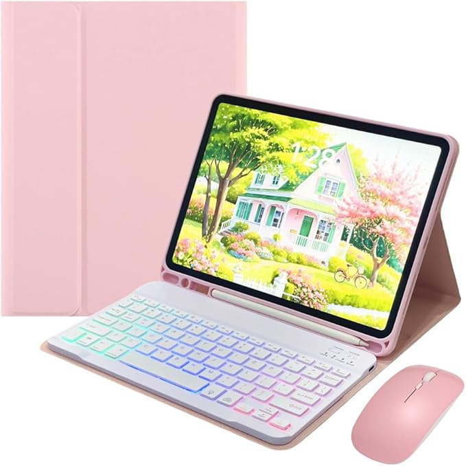 Rainbow Backlit Keyboard Case for iPad Pro 13 inch 2024 by Unknown