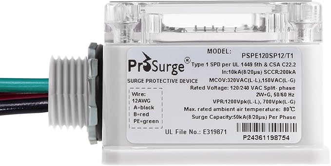 Whole House Surge Protection Device, Outdoor or Indoor, Single-Phase, 3-Wire - Image 7