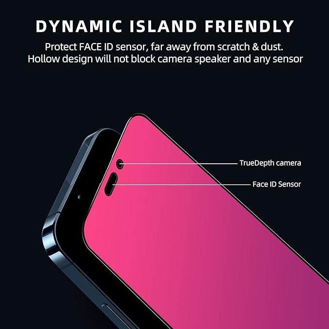 EGKimBa for iPhone 17 Privacy Screen Protector, Gradient Color Tempered Glass - Image 6
