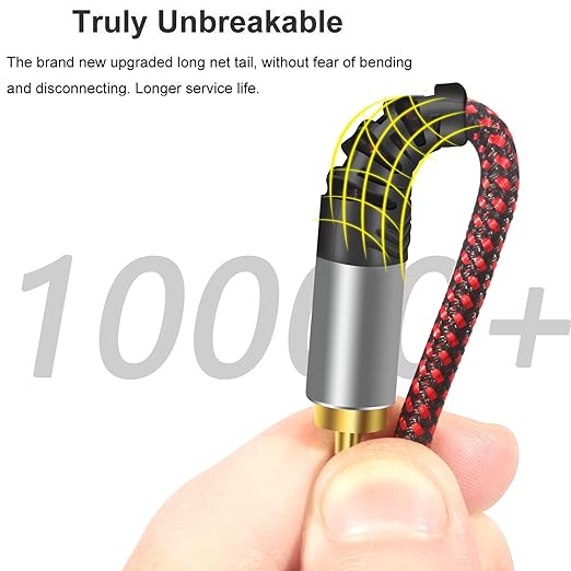 RCA Cable 6Ft, 2Rca Male to 2-RCA Male Audio Stereo Subwoofer Cable - Image 3