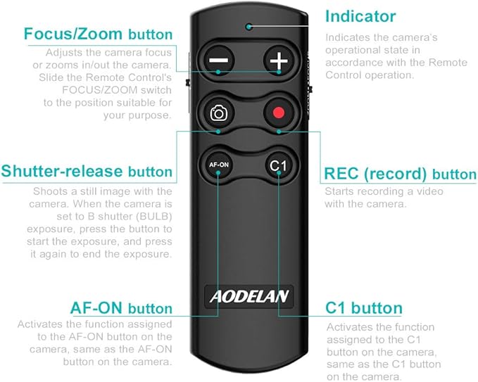 AODELAN Wireless Remote Control Camera Shutter Release - Image 7
