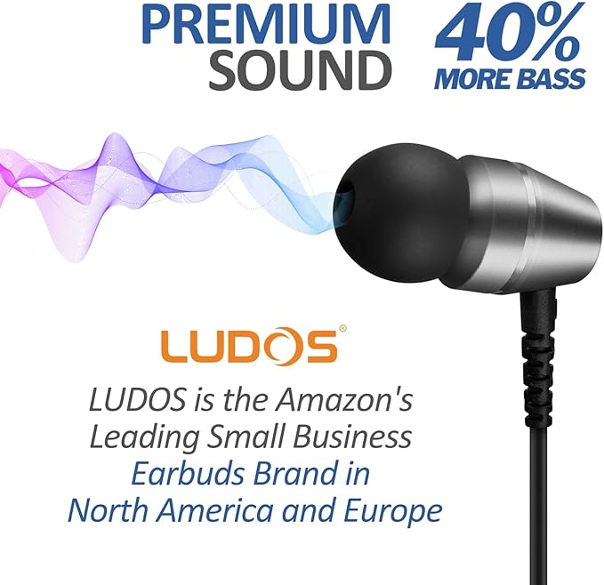 LUDOS OMNITONE Wired Earbuds in-Ear Headphones, 5 Years Warranty, Earphones - Image 7