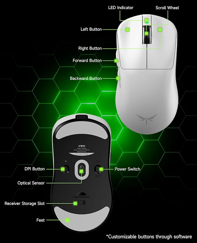 VGN F1 MOBA Wireless Gaming Mouse - Image 6