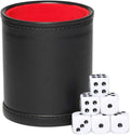 PU Leather Dice Cup Set, Felt Linning Dice Shaker by TOPTAN
