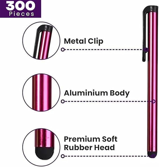 Stylus Pens for Touch Screens, 300 Pieces Stylists Pack Universal Colorful Long - Image 2