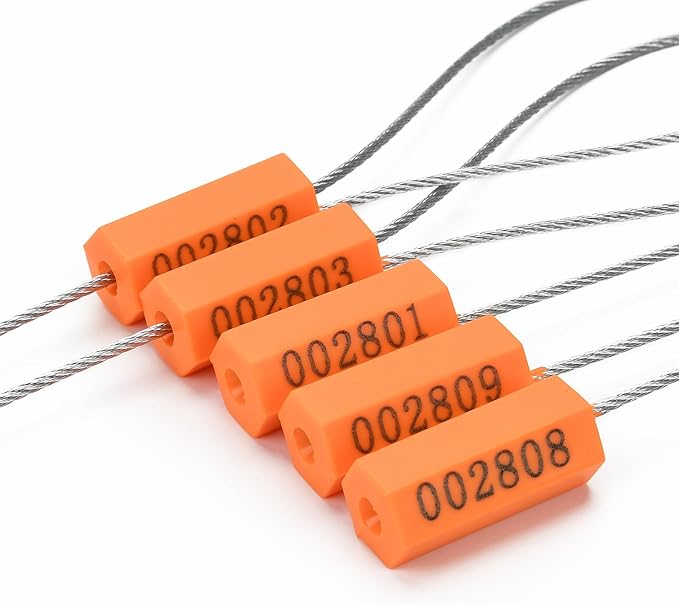 50PCS Steel Cable Seals Metal Security Seal Numbered Metal Truck Trailer Seals - Image 6