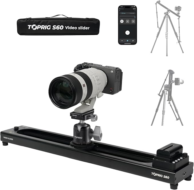 Accsoon Toprig Motorized Camera Slider, 120° Panoramic Shooting, by toprig