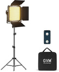 GVM 480 LED Video Light with Tripod, Dimmable 2300K-6800K LED Video Lighting by GVMGreatVideoMaker
