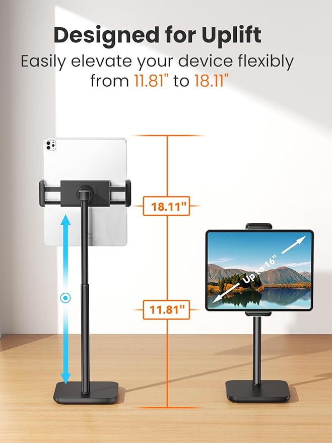 tounee Portable Monitor & Tablet Holder Stand, 4.4lb Holding Strength, Height - Image 3