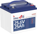 24V 25Ah LiFePO4 Battery, 2C High Discharge Rate Built-in 50A BMS 640Wh Lithium by Timeusb