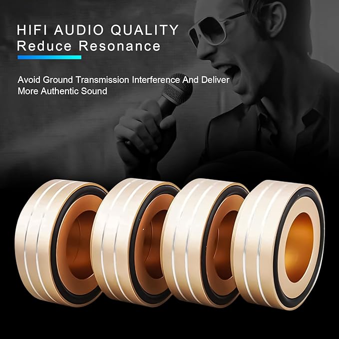 Tertullus 4 Pcs Speaker Feet Aluminum HiFi Turntable Feet Isolation Feet - Image 2