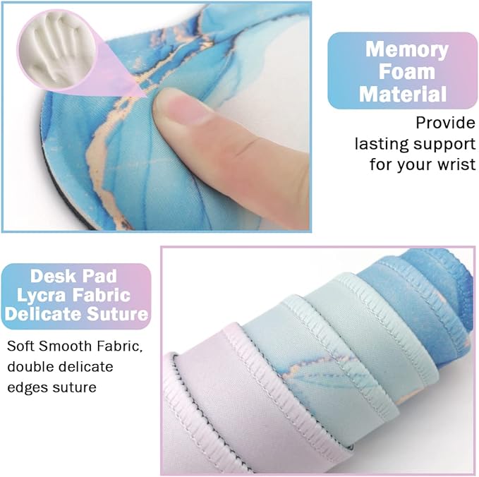 Ergonomic Large Mouse Pad and Keyboard Wrist Rest, Desk Pad - Image 5