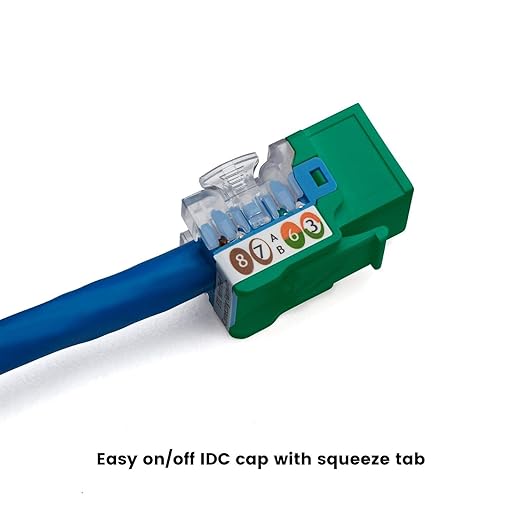 trueCABLE Cat6A Keystone Jack, Unshielded, 90 Degree Punch-Down, UL Listed - Image 5