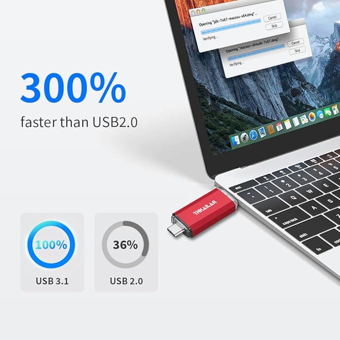 Thkailar 32GB Fat32 USB C Flash Drive OTG High Speed - Image 2