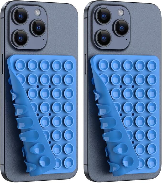 2PACK Silicone Double Sided Suction Phone Case Mount, Detachable Hands Free & by CMZZ