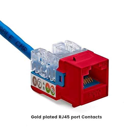 trueCABLE Cat5e Keystone Jack, Unshielded, 90 Degree Punch-Down, PoE++ 100W - Image 6