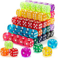 100 Pieces Colored Dice Set, Standard Bulk Colors Dices, Classroom Dice by Riaaorr