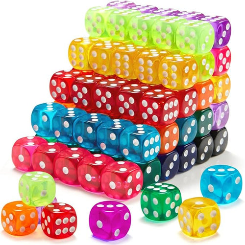 100 Pieces Colored Dice Set, Standard Bulk Colors Dices, Classroom Dice by Riaaorr