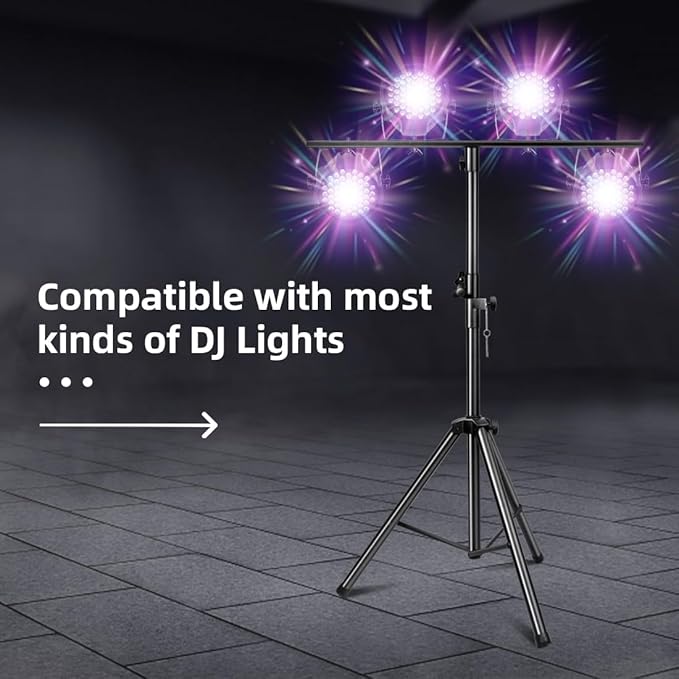 DJ Lights Stand 2 Pack, Heavy Duty DJ Stand, Portable Par Can Tripod Stage - Image 3