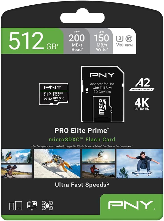 PNY 512GB PRO Elite Prime™ C10 U3 V30 A2 microSDXC Flash Memory Card – - Image 8