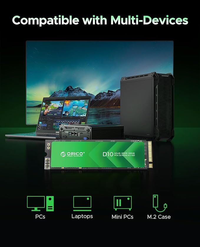 ORICO 128GB M.2 NVMe SSD, PCIe Gen3 2280 SSD - Image 6